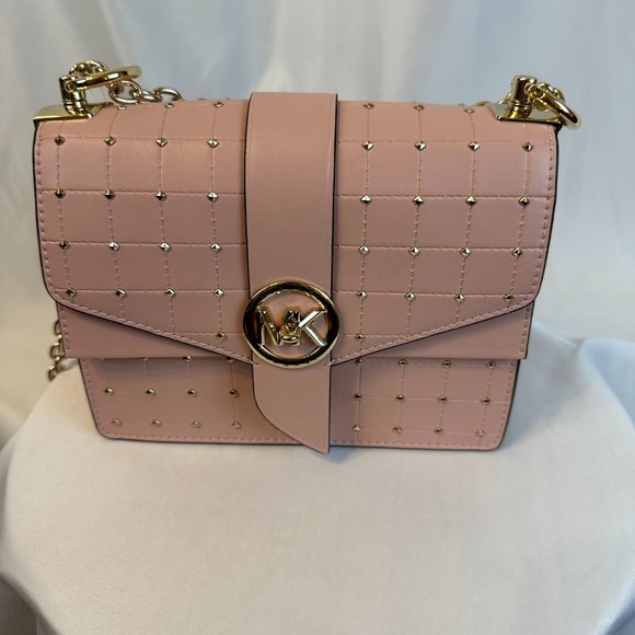 MICHAEL by Michael Kors Greenwich Small Convertible Crossbody in Smokey Rose - Picture 1 of 9